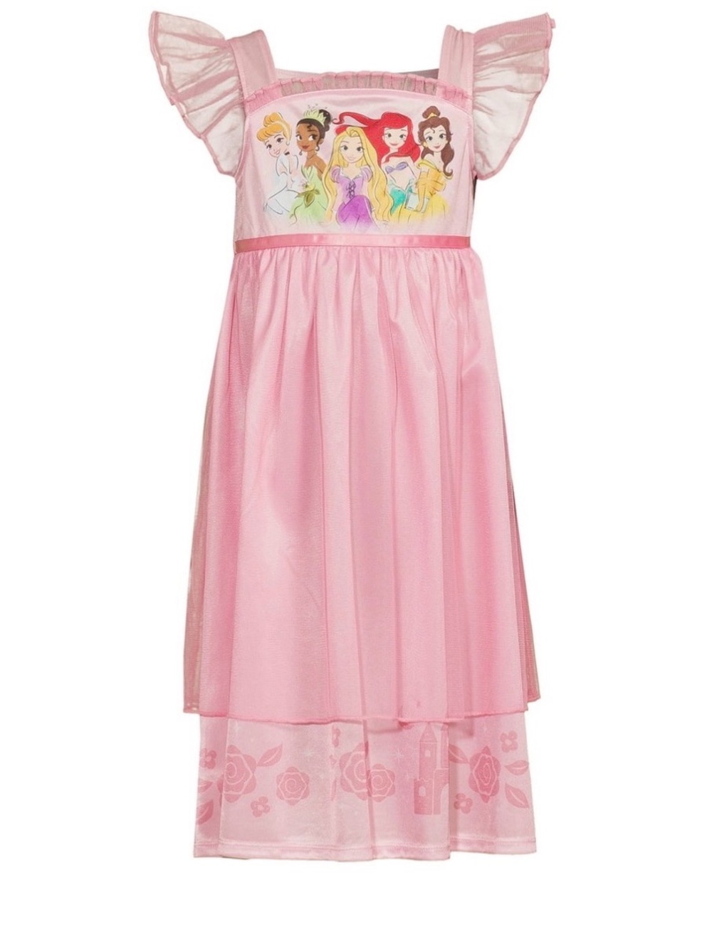 Disney Princess Pink Toddler Nightgown Pajama Dress 4T